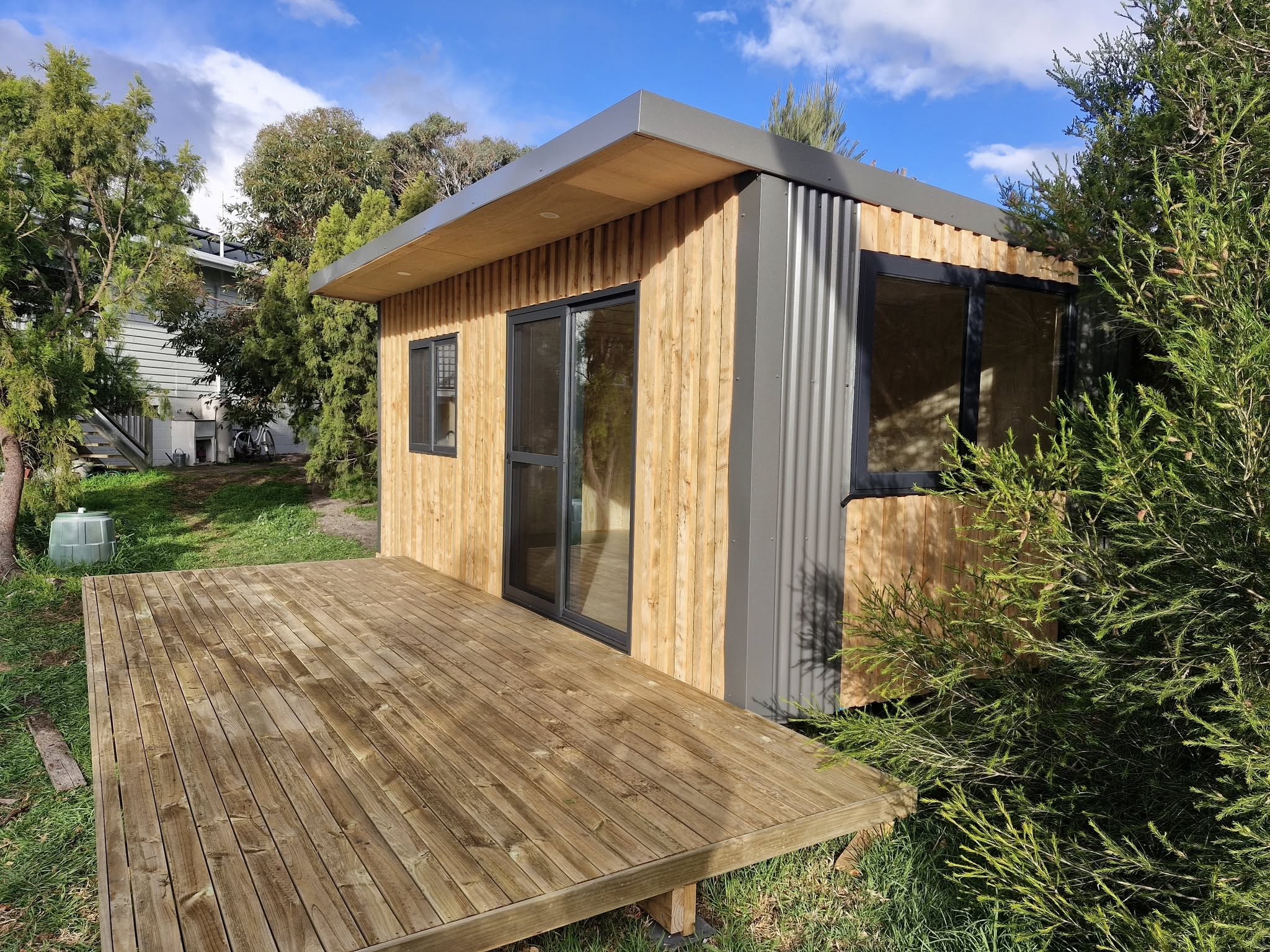 6X3 studio shack with large deck